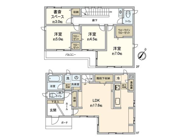 港北区篠原西町(戸建) 間取図(平面図) 間取図(平面図)