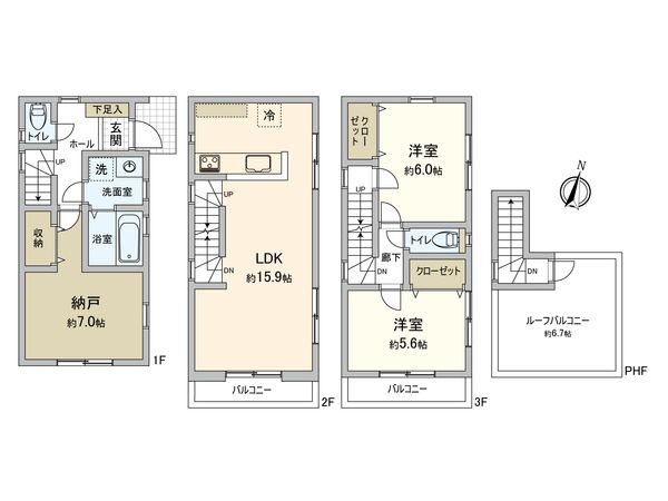 都筑区池辺町(戸建) 間取図(平面図) 都筑区池辺町(戸建) 間取図(平面図)