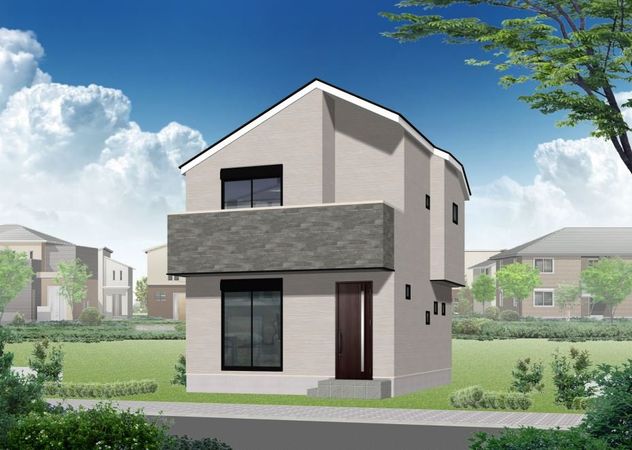 片瀬2丁目 借地権付新築戸建 外観パース図 片瀬2丁目 借地権付新築戸建 外観パース図