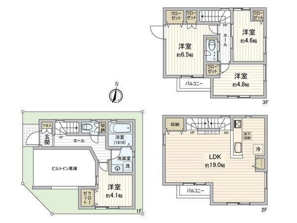 都筑区池辺町(戸建)B号棟 間取図(平面図)