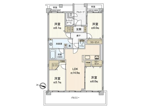 フローレンスパレス鴨居 Ⅲ 間取図(平面図)