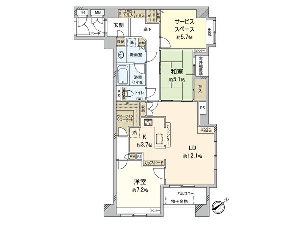 リシェ新横浜アネックス 間取図(平面図)