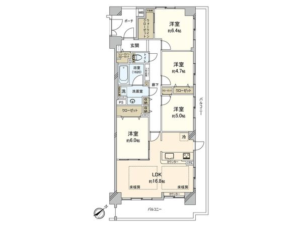コスモ新横浜 間取図(平面図) 間取図(平面図)