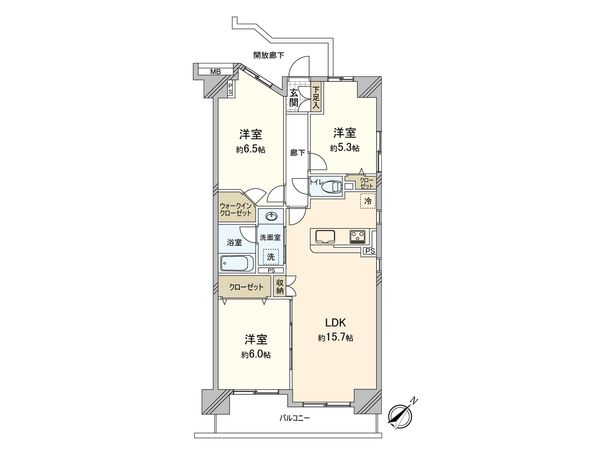 モアクレストアクゼス新横浜 間取図(平面図) 間取図(平面図)