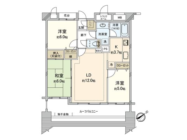 クレッセント新横浜ツインズ ウエスト 間取図(平面図)