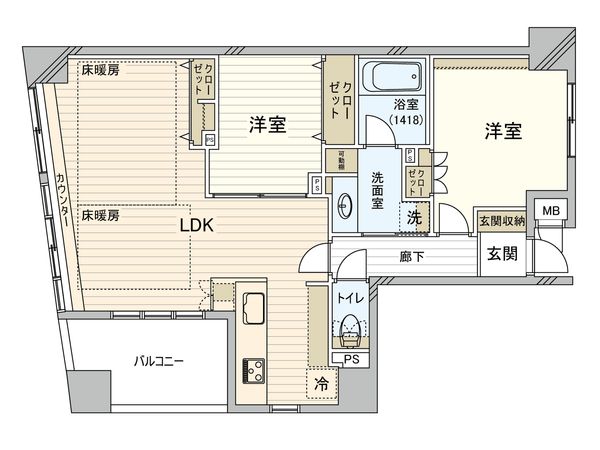 エルズ新横浜 間取図(平面図)