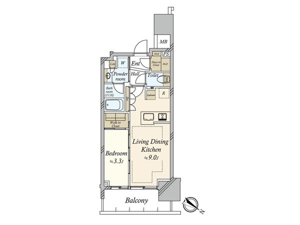 ルフォンリブレ駒込六義園 間取図(平面図)