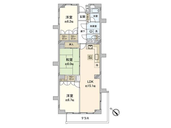 グレイスコート金沢八景 間取図(平面図) グレイスコート金沢八景 間取図(平面図)