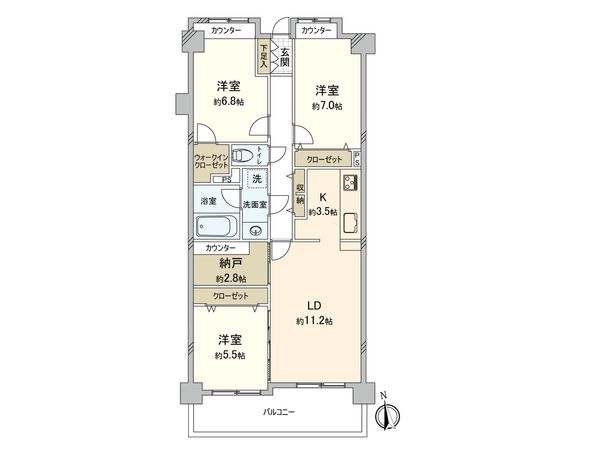 ヒルズ横浜ガーデンホームズ 間取図(平面図)