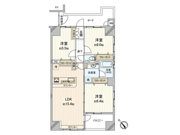 シーズガーデン新横浜 間取図(平面図) シーズガーデン新横浜 間取図(平面図)