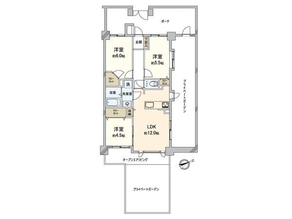 グランシティ横浜鴨居ヒルサイドテラス 間取図(平面図) グランシティ横浜鴨居ヒルサイドテラス 間取図(平面図)