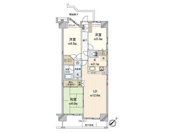 モアクレストアクゼス新横浜 間取図(平面図) モアクレストアクゼス新横浜 間取図(平面図)