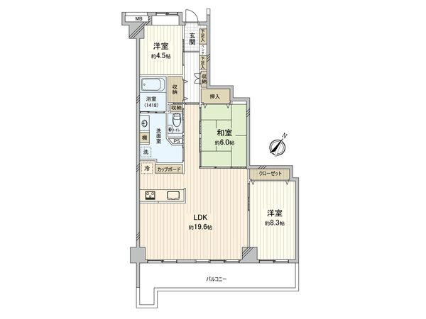 モアクレスト新横浜 間取図(平面図) モアクレスト新横浜 間取図(平面図)