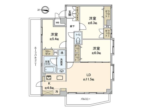アピオ横浜鴨居 間取図(平面図) アピオ横浜鴨居 間取図(平面図)