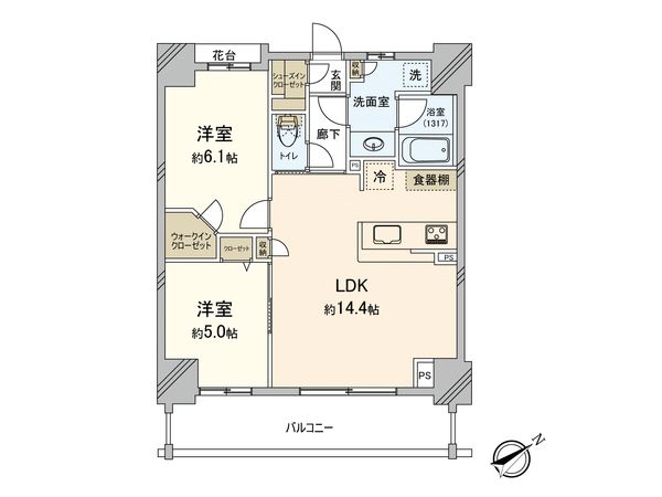 クリオ新横浜 ザ・ウエスト 間取図(平面図) クリオ新横浜 ザ・ウエスト 間取図(平面図)