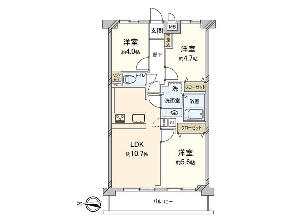 エスプラザ新横浜北 間取図(平面図)