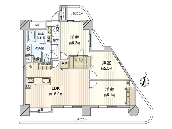メイツ新横浜 間取図(平面図) 間取図(平面図)
