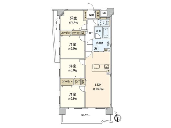 クレストフォルム新横浜パークステージ 間取図(平面図) 間取図(平面図)