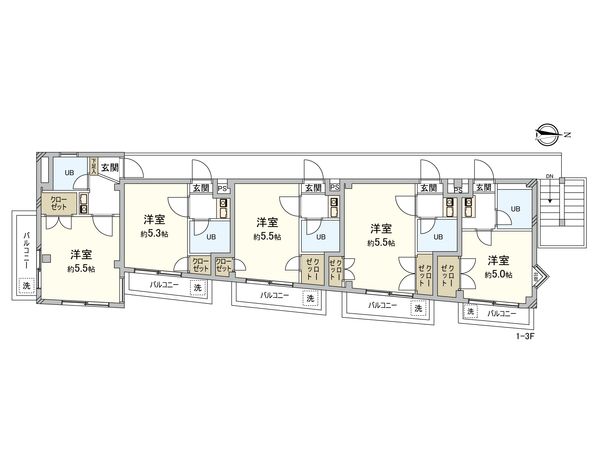ハイツニューアイランド 間取図(平面図) ハイツニューアイランド 間取図(平面図)