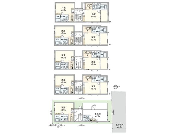 グランソレイユ 間取図(平面図) 間取図(平面図)