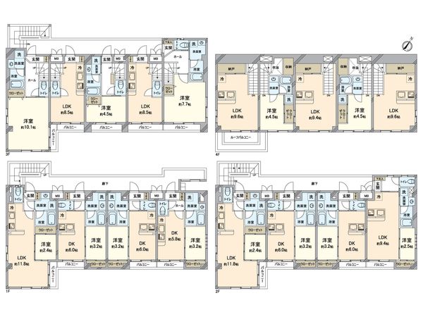 LA MARGE HATAGAYA 間取図(平面図)