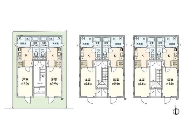 間取図（Ａ棟・Ｂ棟共通）
