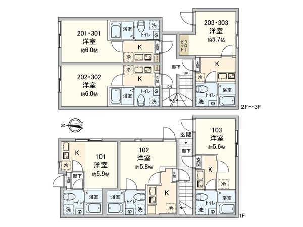足立区梅田3丁目 新築アパート 間取図(平面図) 足立区梅田3丁目 新築アパート 間取図(平面図)