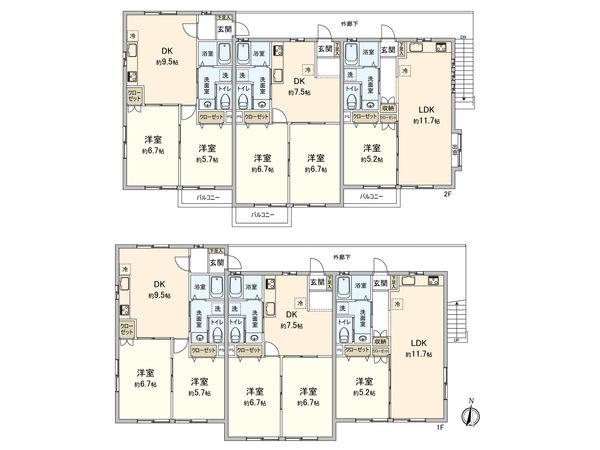 さつきハイツ 間取図(平面図) さつきハイツ 間取図(平面図)
