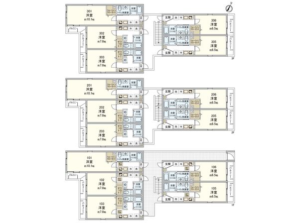 エルスタンザ梅島 間取図(平面図) 間取図(平面図)