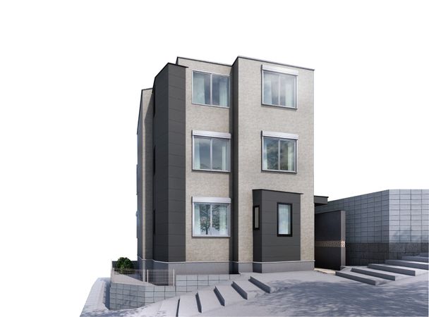 板橋区中台1丁目 新築一棟アパート 外観パース図