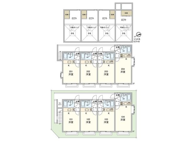 エスポワール桃井 間取図(平面図)