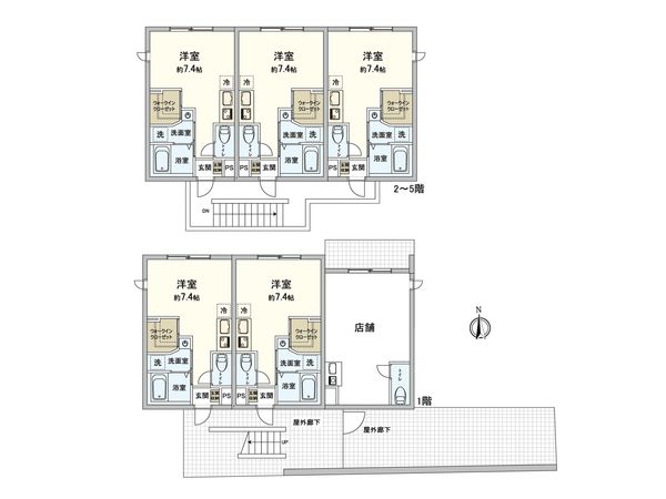 足立区西伊興2丁目 アパート 間取図(平面図)