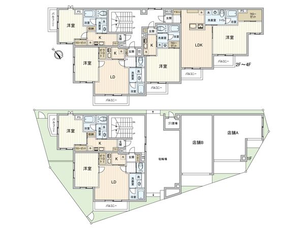 江東区亀戸3丁目 一棟マンション 間取図(平面図) 江東区亀戸3丁目 一棟マンション 間取図(平面図)