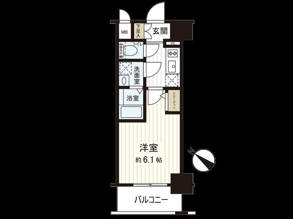 エスリード神戸兵庫駅マリーナスクエア 間取図(平面図)