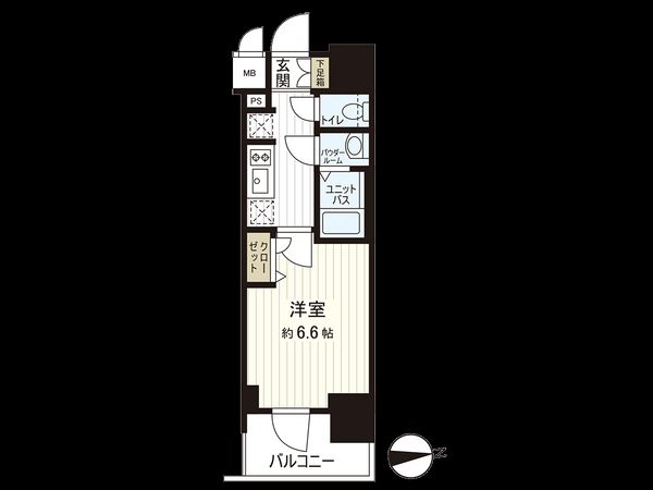 プレサンス四天王寺前夕陽ケ丘アクティ 間取図(平面図)