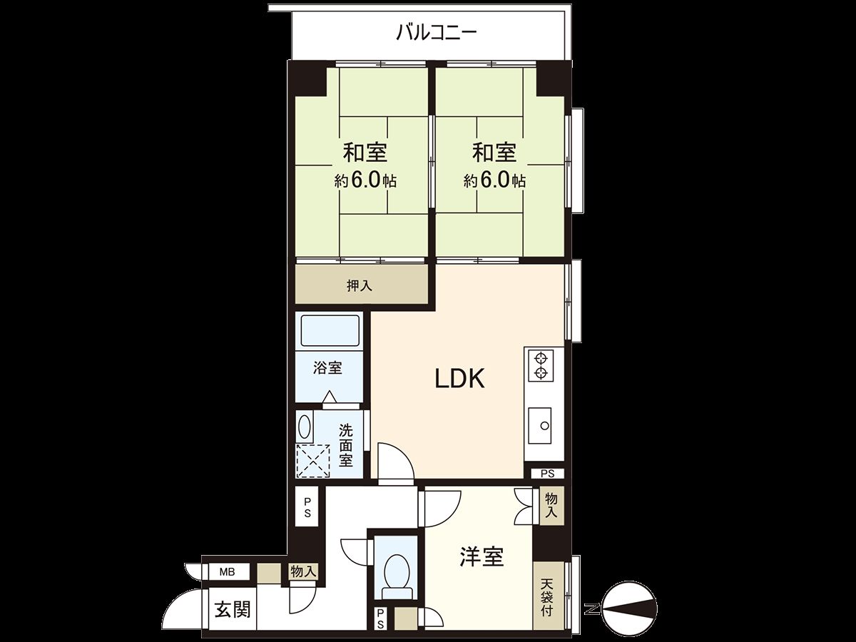 サントピア田川 間取図(平面図) 間取図(平面図)