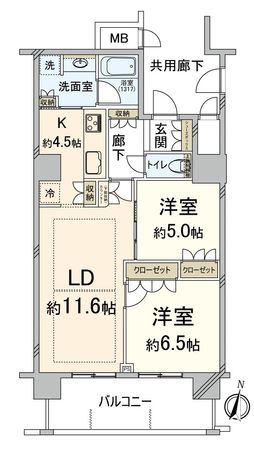 ローレルタワー梅田 間取図(平面図)