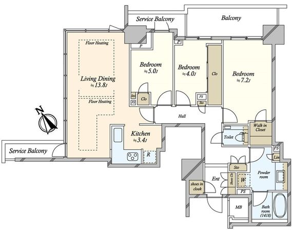 ザ・セントラルマークタワー 間取図(平面図)