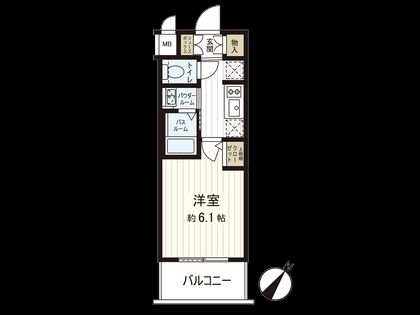 エステムコート難波WEST-SIDE Ⅵ グラッド 間取図(平面図)