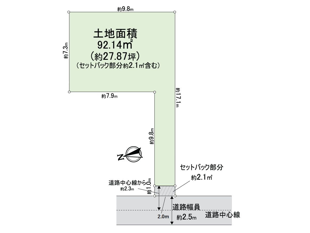 箕面市桜5丁目 土地 区画図 区画図