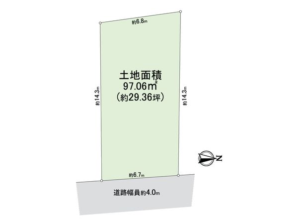 豊中市西緑丘3丁目2号地 土地 区画図