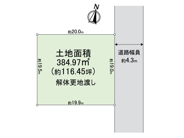 豊中市永楽荘3丁目 土地 区画図