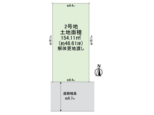 吹田市山田西3丁目 2号地 区画図