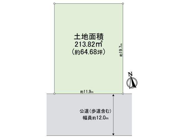 吹田市藤白台2丁目 1号地 区画図 吹田市藤白台2丁目 1号地 区画図