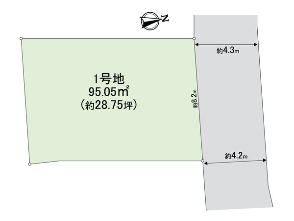 豊中市春日町1丁目 1号地 区画図 区画図