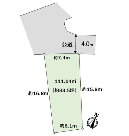 豊中市永楽荘2丁目 土地 区画図