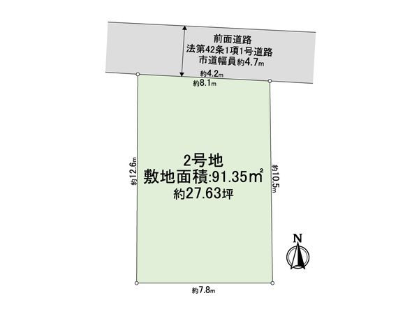 豊中市西緑丘3丁目1期 2号地 区画図 豊中市西緑丘3丁目1期 2号地 区画図