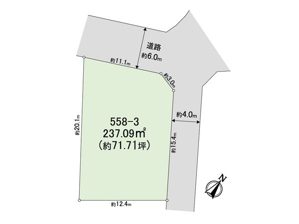 箕面市桜井3丁目 土地 区画図