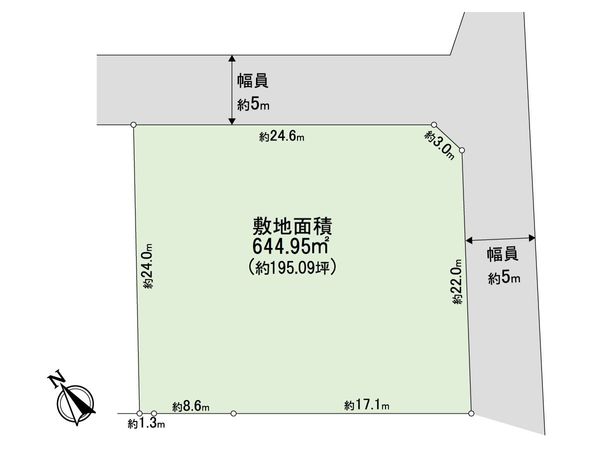 豊中市緑丘3丁目 土地 区画図