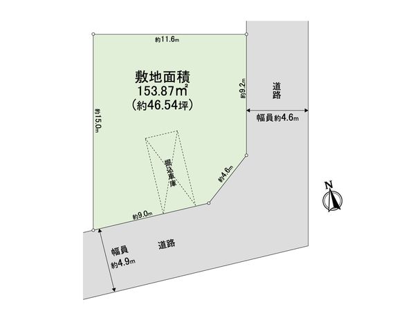 箕面市粟生間谷西7丁目 土地 区画図